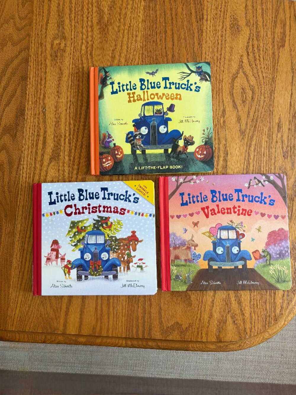 Little Blue Truck Holiday Board Book Bundle Christmas Halloween Valentine